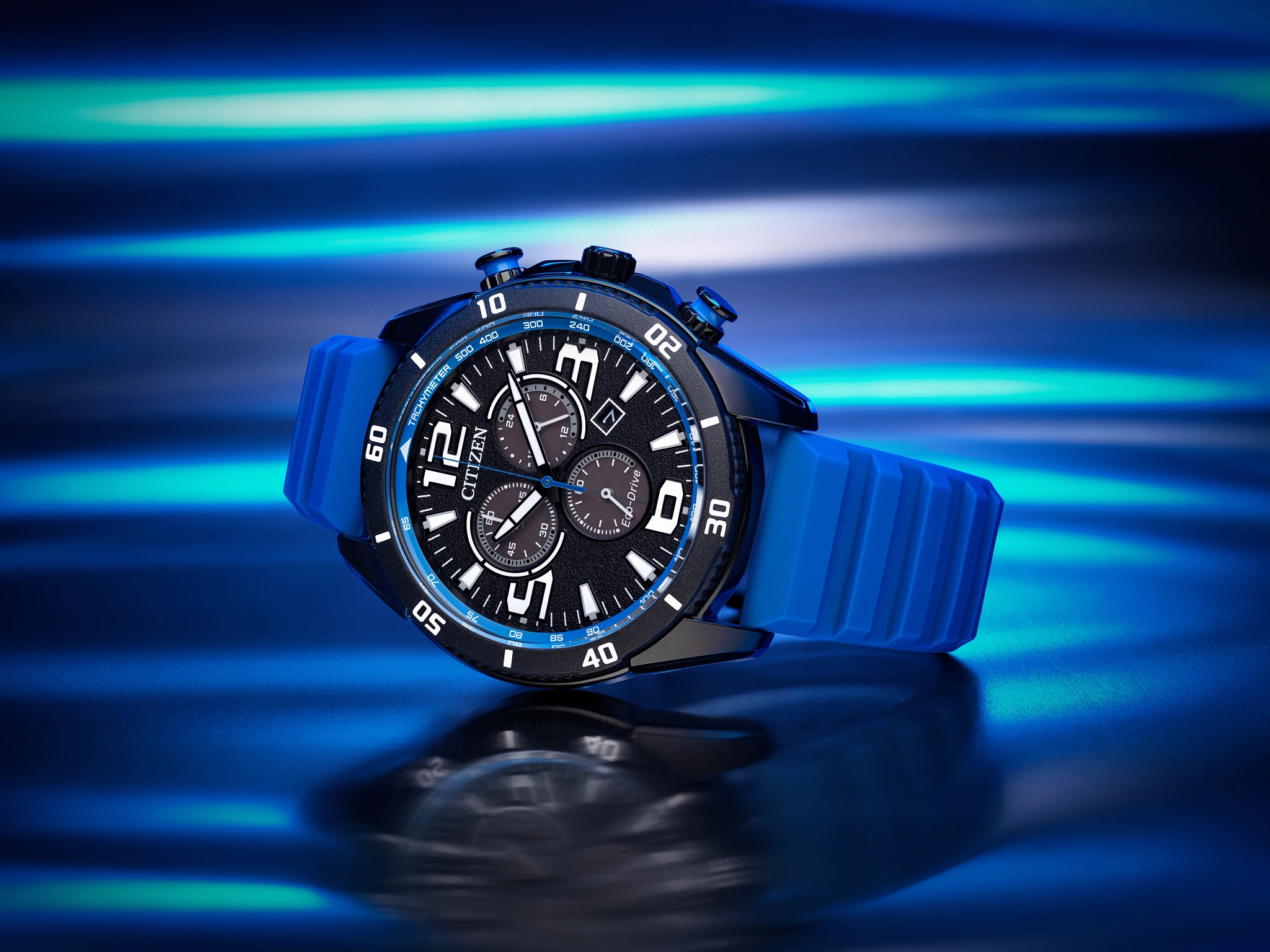 Brycen Black Dial Silicone Strap AT2586-05E | CITIZEN